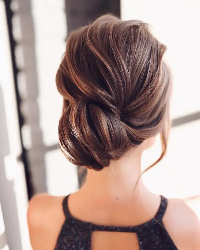 Sleek Brunette Twist of Elegance