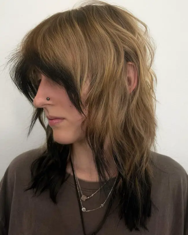 Two-Tone Shag with Layered Volume