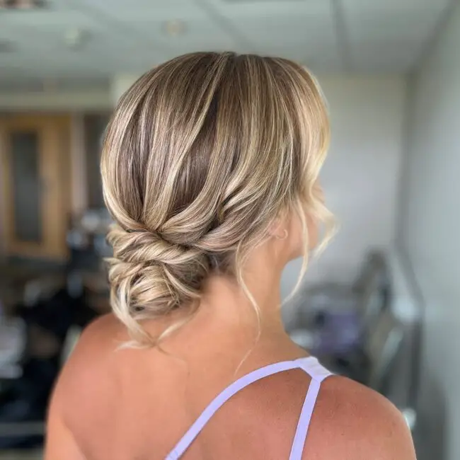 Soft and Twisted Low Bun
