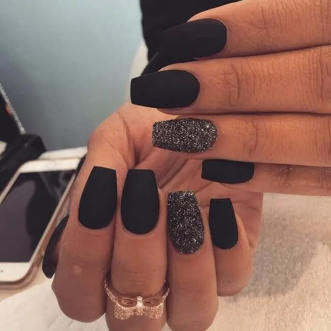 Bold Black Nail Statement