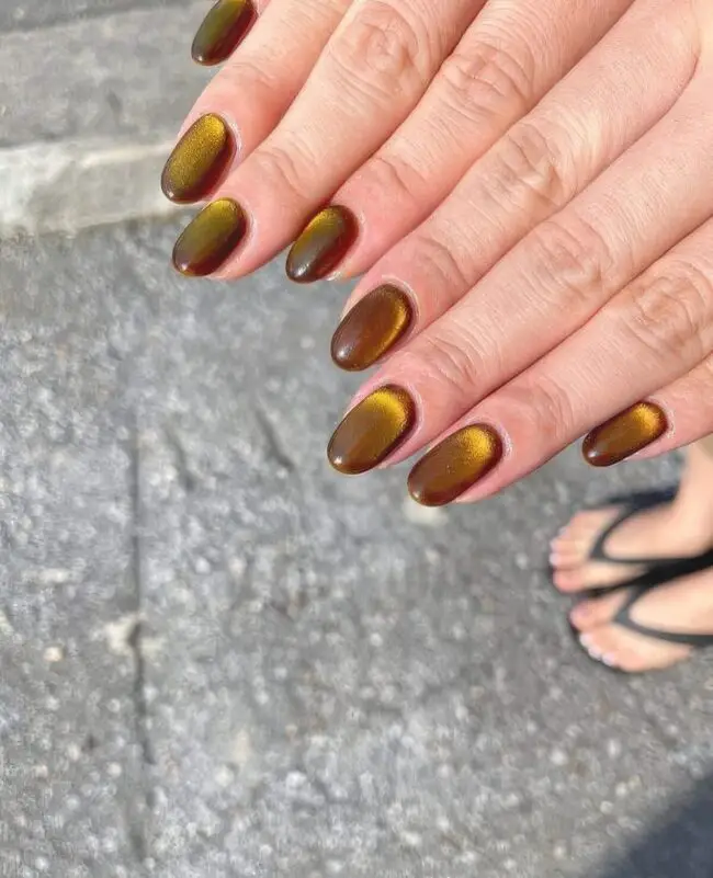 Autumn's Warmth on Nails