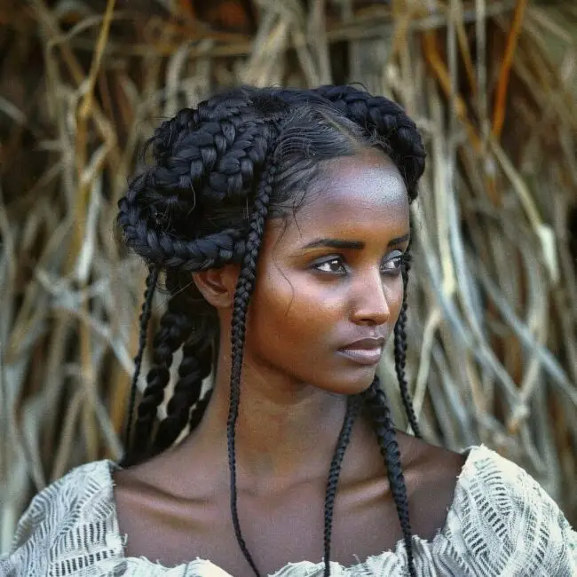 Sophisticated Cornrow Updo