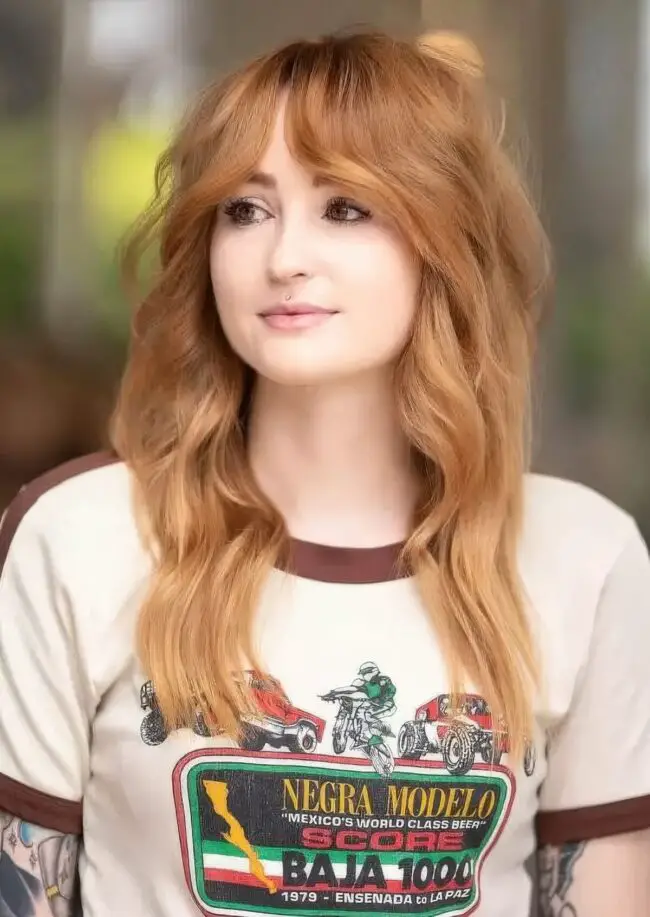Honey Waves with Soft Wispy Bangs