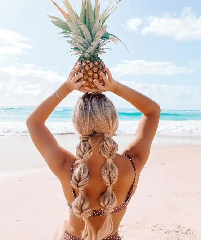 Playful Double Bubble Braids