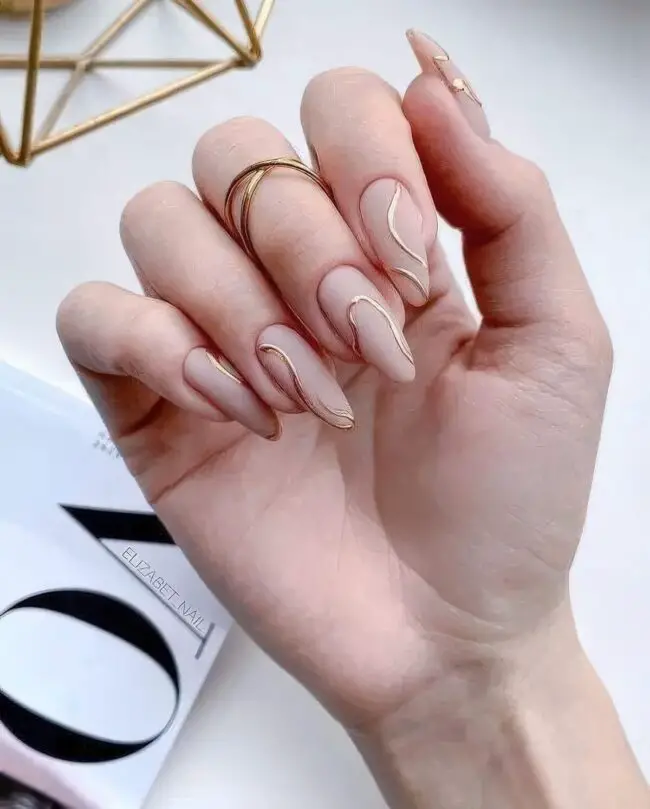 Nude Glam with Gold