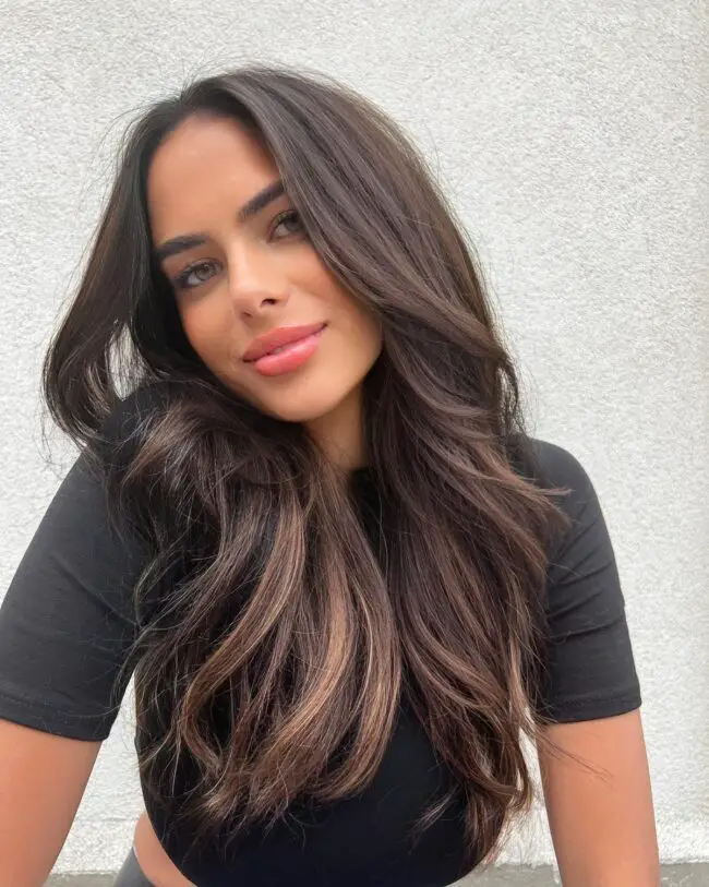Chocolate Balayage with a Modern Twist