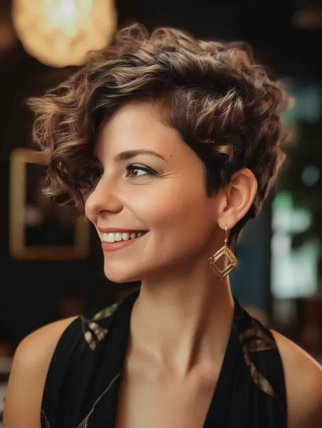 Subtle Curly Pixie