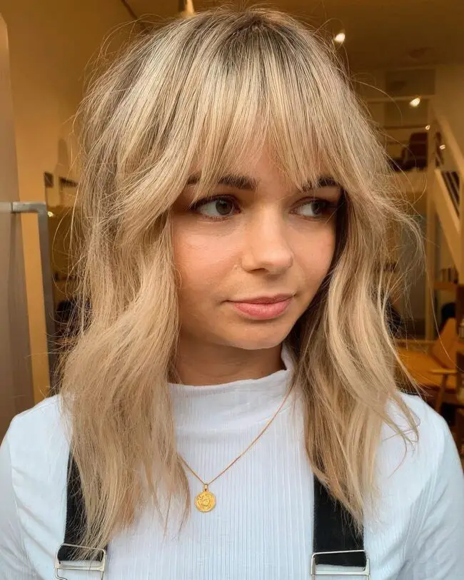 Fringe Bangs with Light Highlights Showcase
