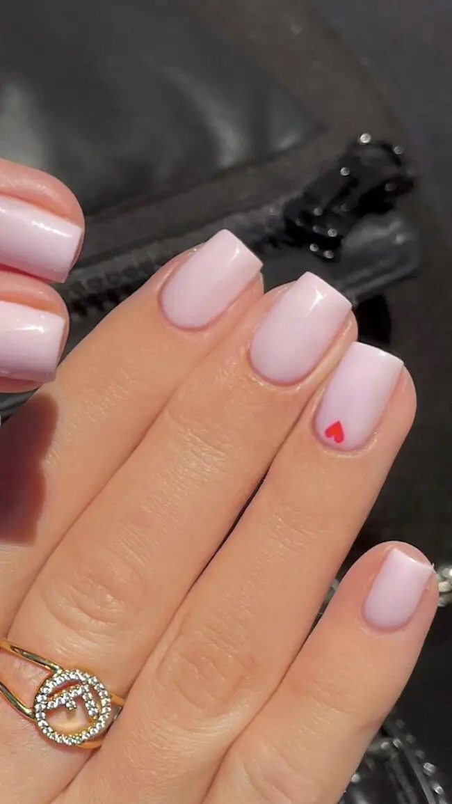 Subtle Pink Base with Hidden Heart Details
