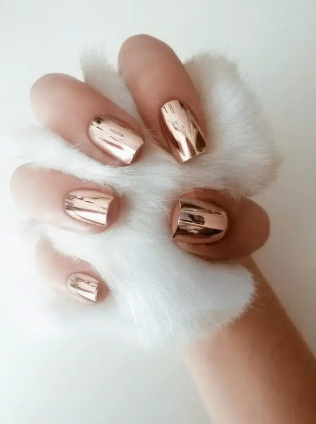 Captivating Rose Gold Nails