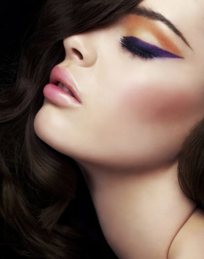 Striking Orange and Purple Eyeshadow Combo