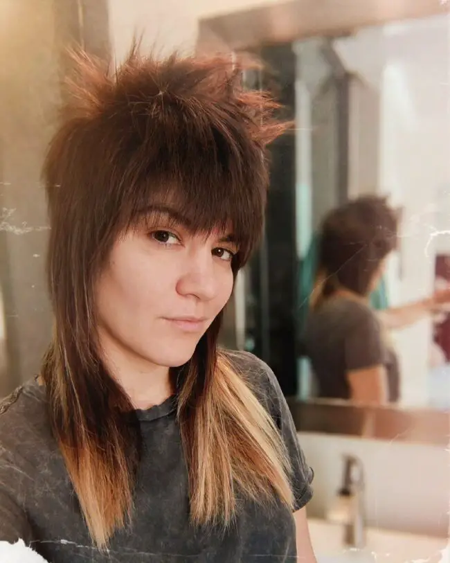 Layered Mullet with Feathered Tips
