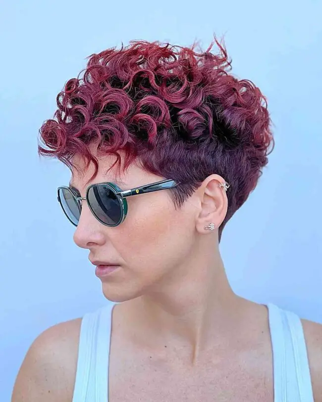 Vibrant Red Pixie