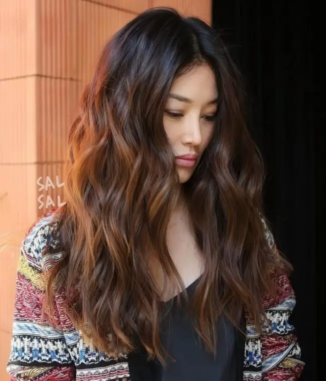 Balayage with Warm Tones