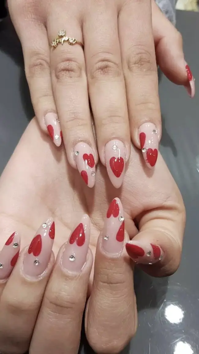Whimsical Hearts with Crystals