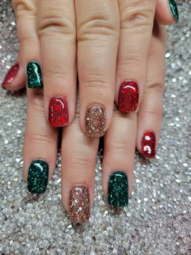 Joyful Festive Nail Art