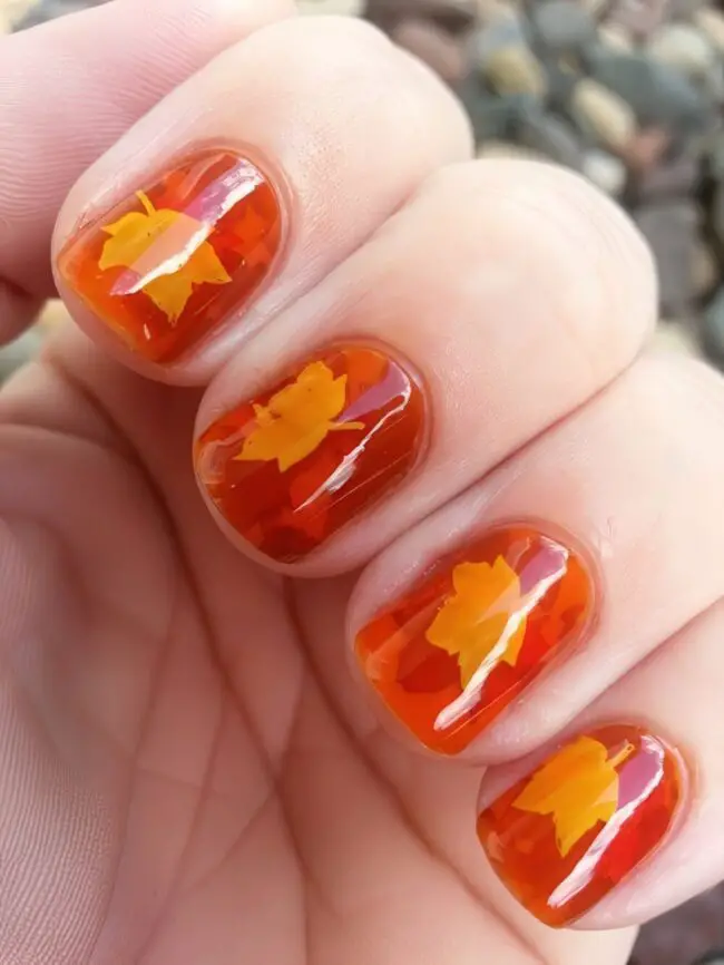 Autumn's Colorful Nail Art