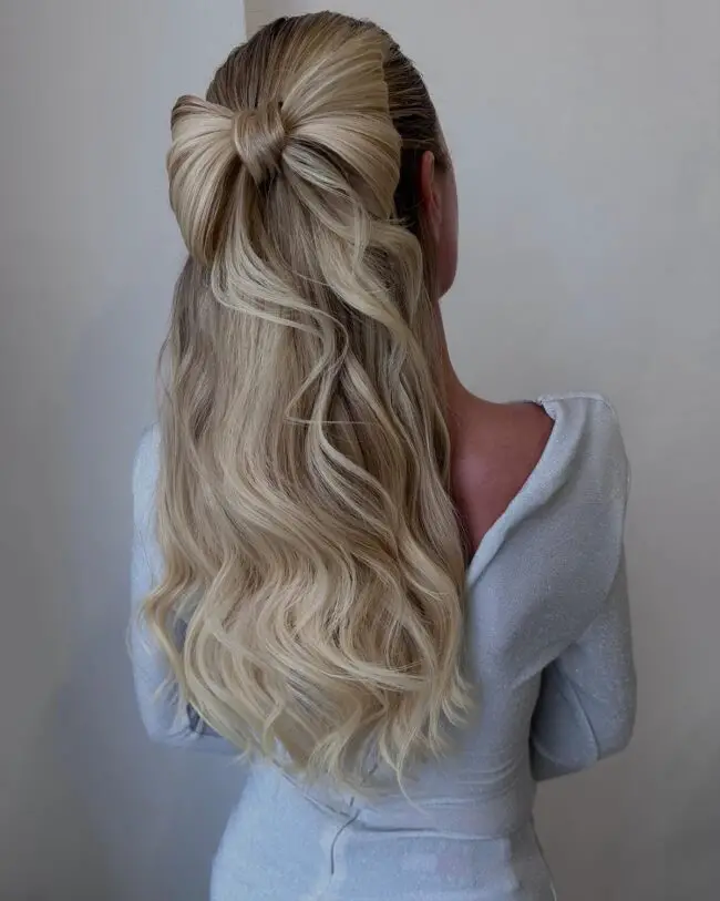 Elegant Half-Up with a Bow