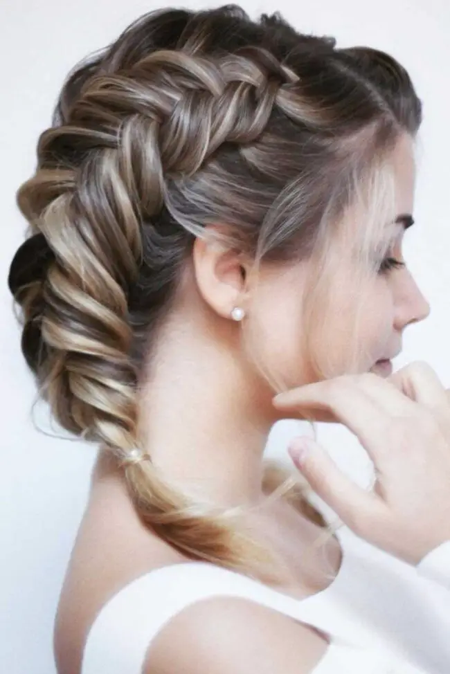 Elegant Side Braid with a Twist