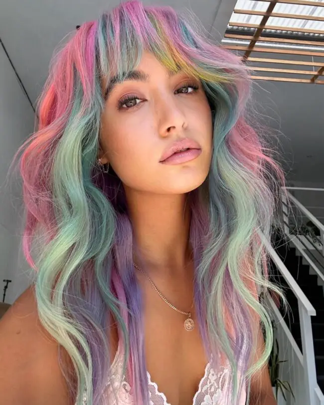 Pastel Rainbow with Whimsical Waves of Color