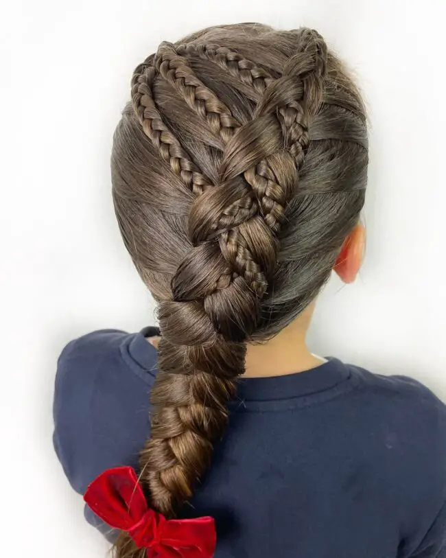 Intricate Braided Ponytail Design