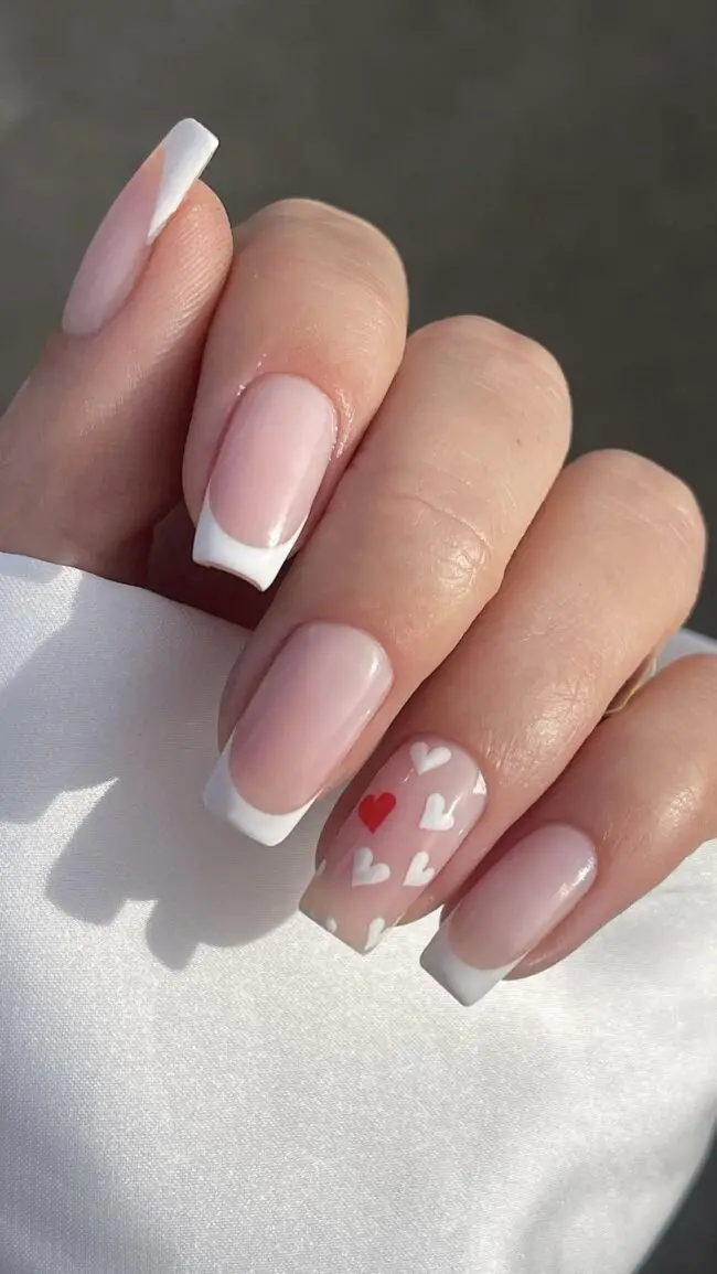 Whimsical Heart Designs on Soft Pink Base