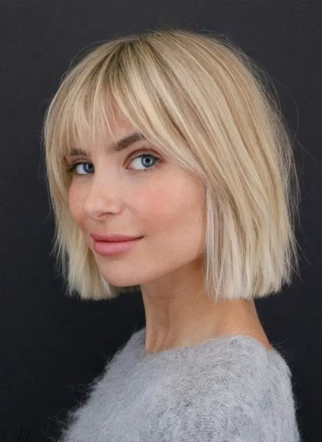 Playful Blonde Bob Styles