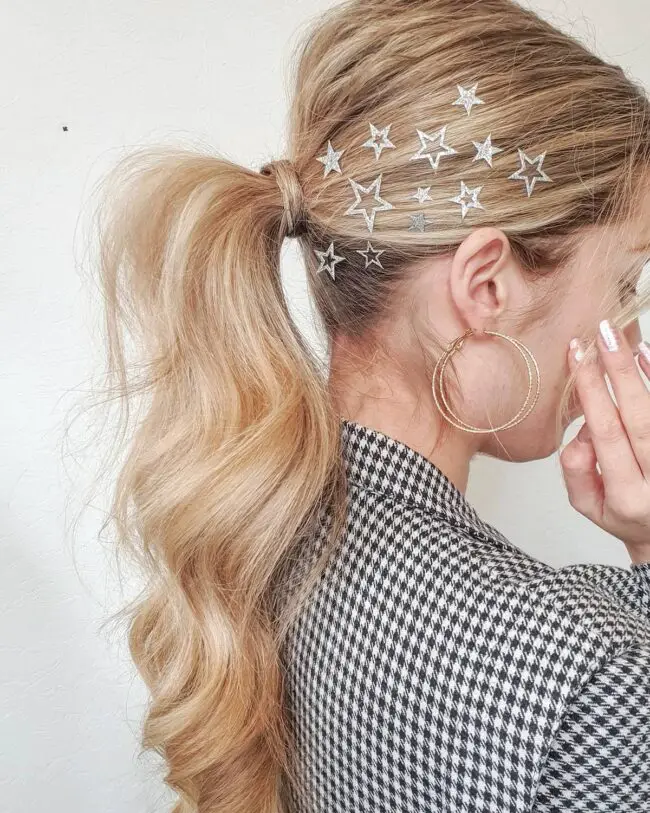 High Ponytail with Star Decor
