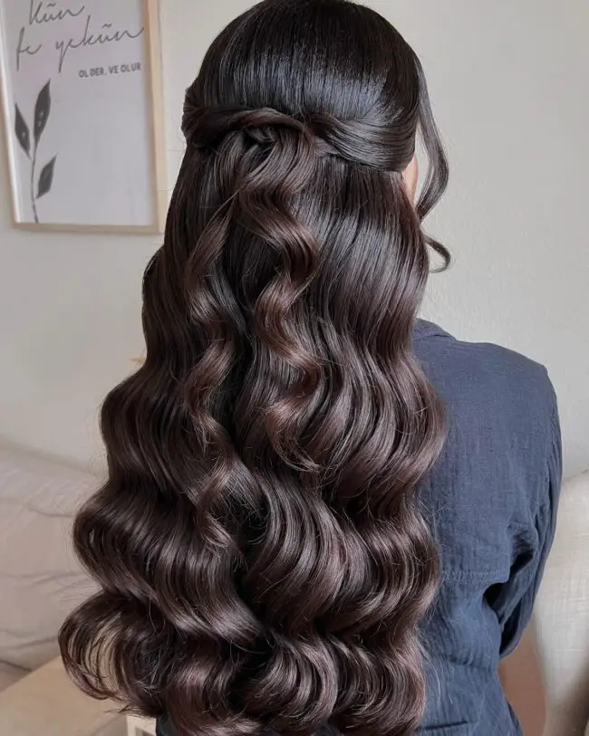 Sleek Half-Up, Half-Down Style
