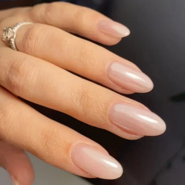 Chic Almond Blush Nails