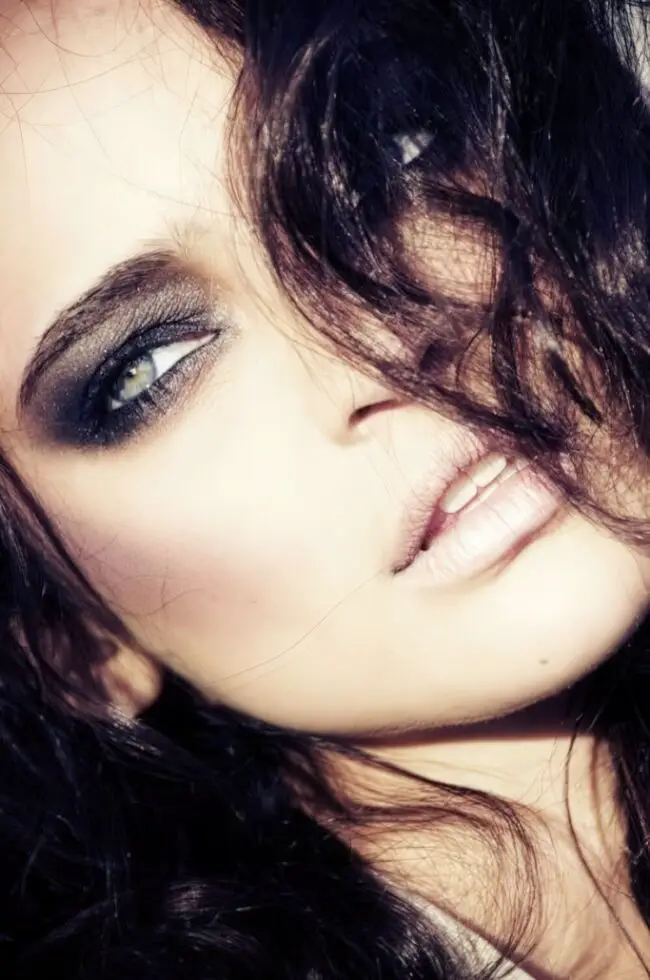 Dramatic Smoky Eyes with Soft Nude Lips