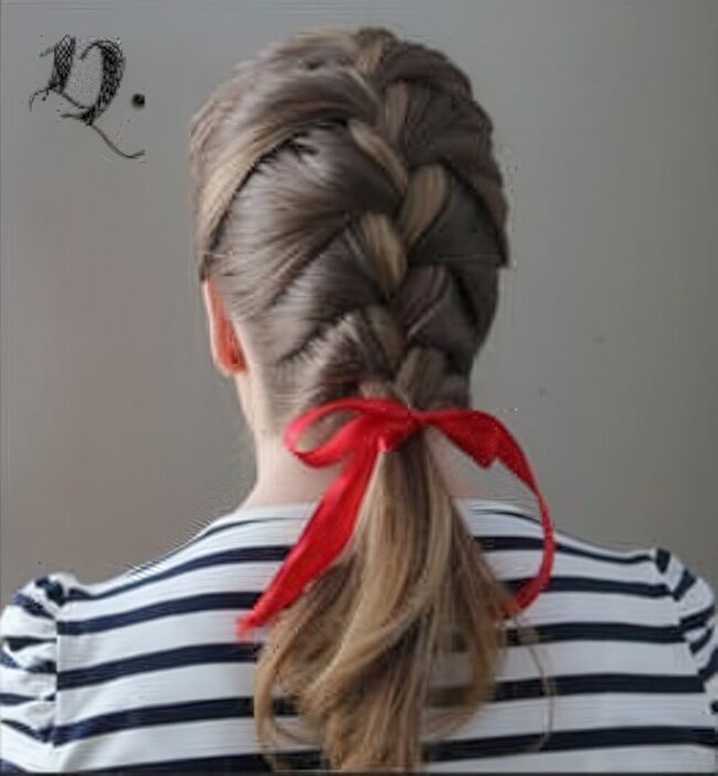 Chic Braids with Colorful Ribbon Flair
