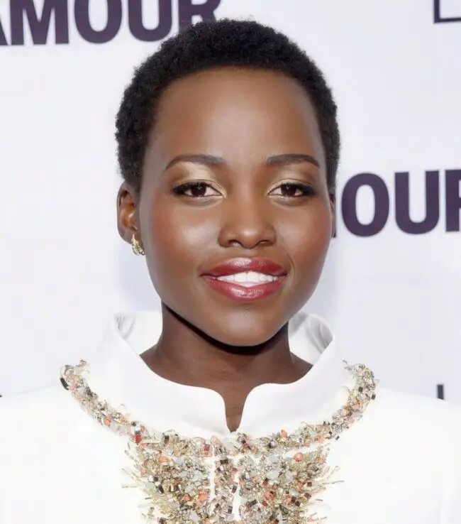 Luminous Foundation with Rich Burgundy Lips