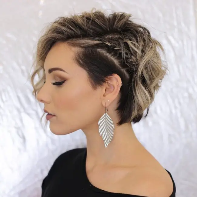 Bold Undercut with Leafy Accents