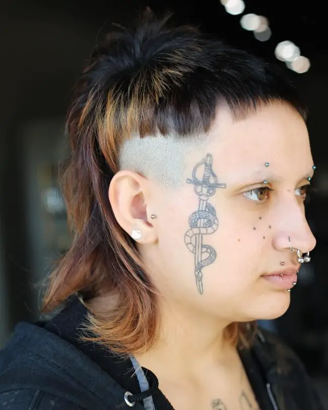 Bold Undercut Mullet with Defined Edges