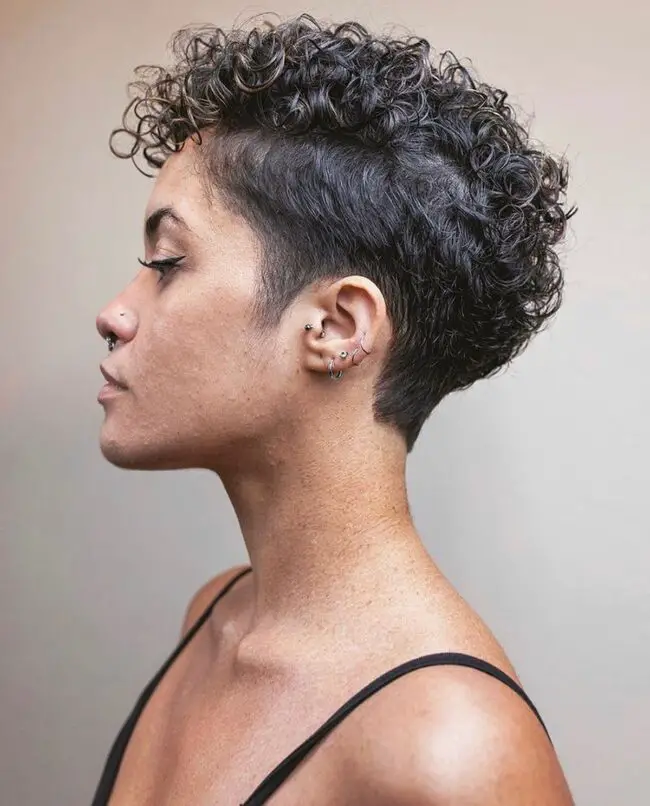 Sleek Curly Pixie