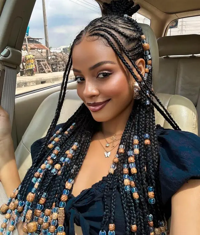 Braids with Beaded Details