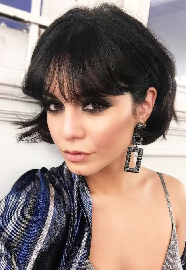 Fringe Bangs with Dark Soft Layers