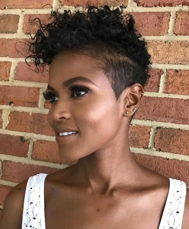 Confident Curly Pixie