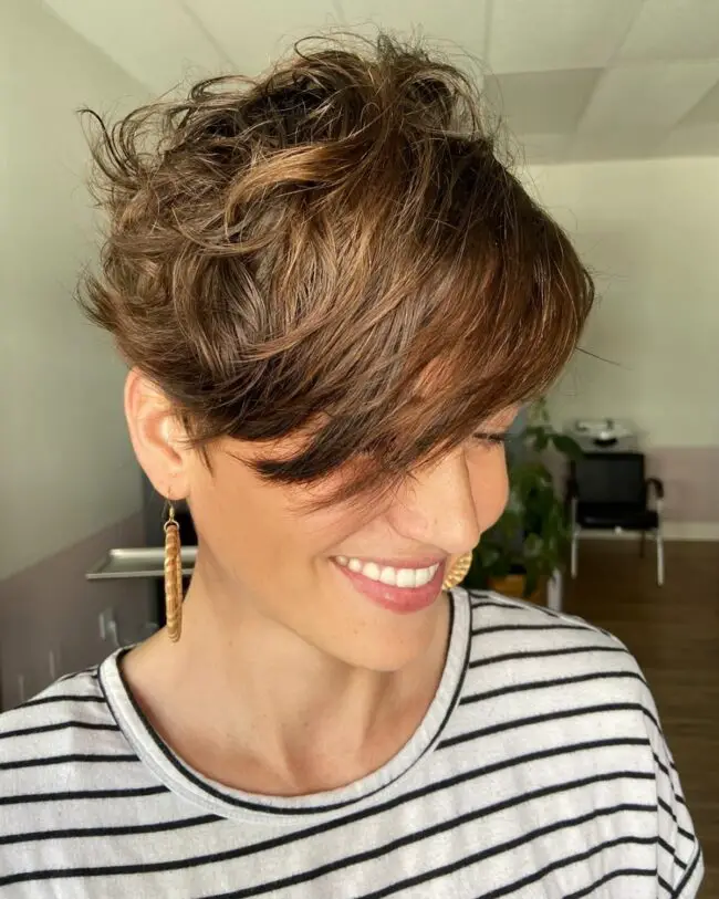 Defined Curly Pixie