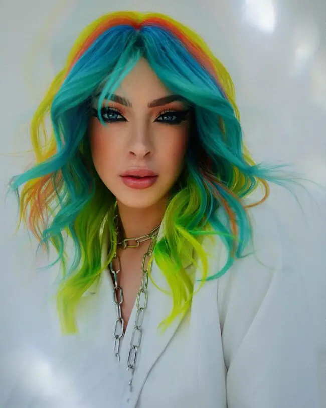 Electric Rainbow with a Neon Burst