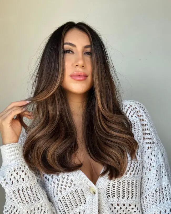 Soft Waves with Elegant Brunette Shades