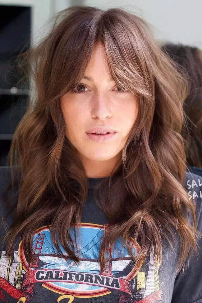 Tousled Waves in Rich Brown Highlights