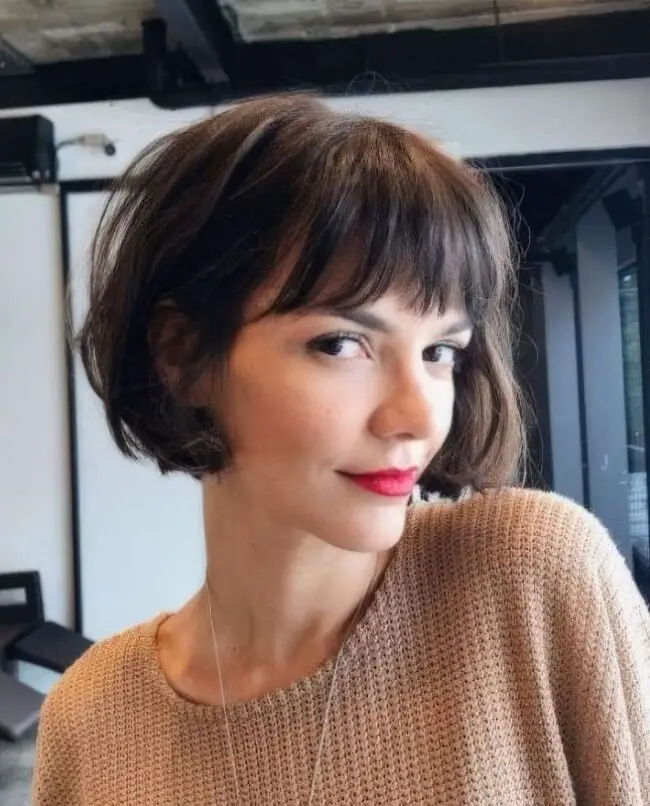 Chocolate Fringe Bangs with Soft Finish