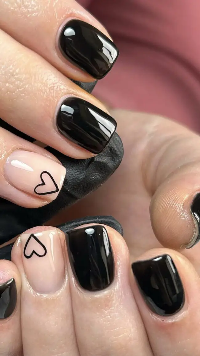 Bold Black and Heartfelt Line Design