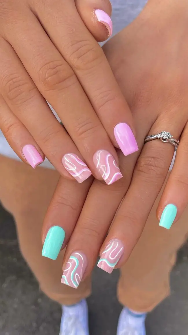 Pastel Dreams with Swirling Patterns