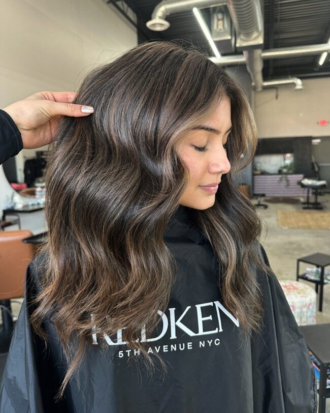 Fluid Caramel Ombre Waves