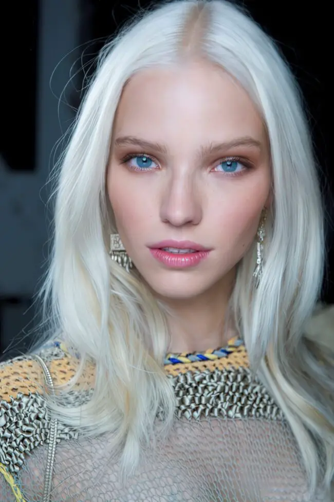 Mesmerizing Blue Eyes with Peachy Glow