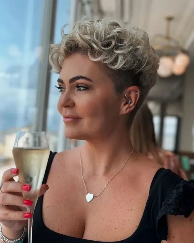 Playful Curly Pixie