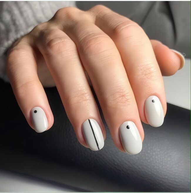 Chic Gray Nail Design